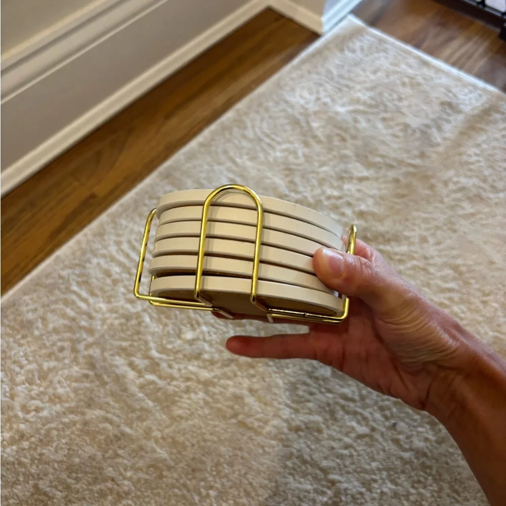Amazon marble coasters with gold holder I never used them